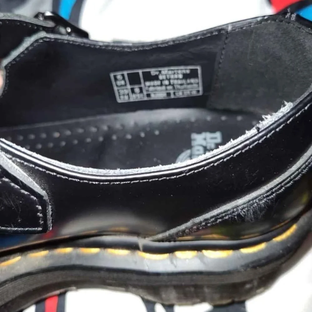 Dr. Martens Bethan Polished Smooth Leather Platform Shoes - Picture 3 of 5
